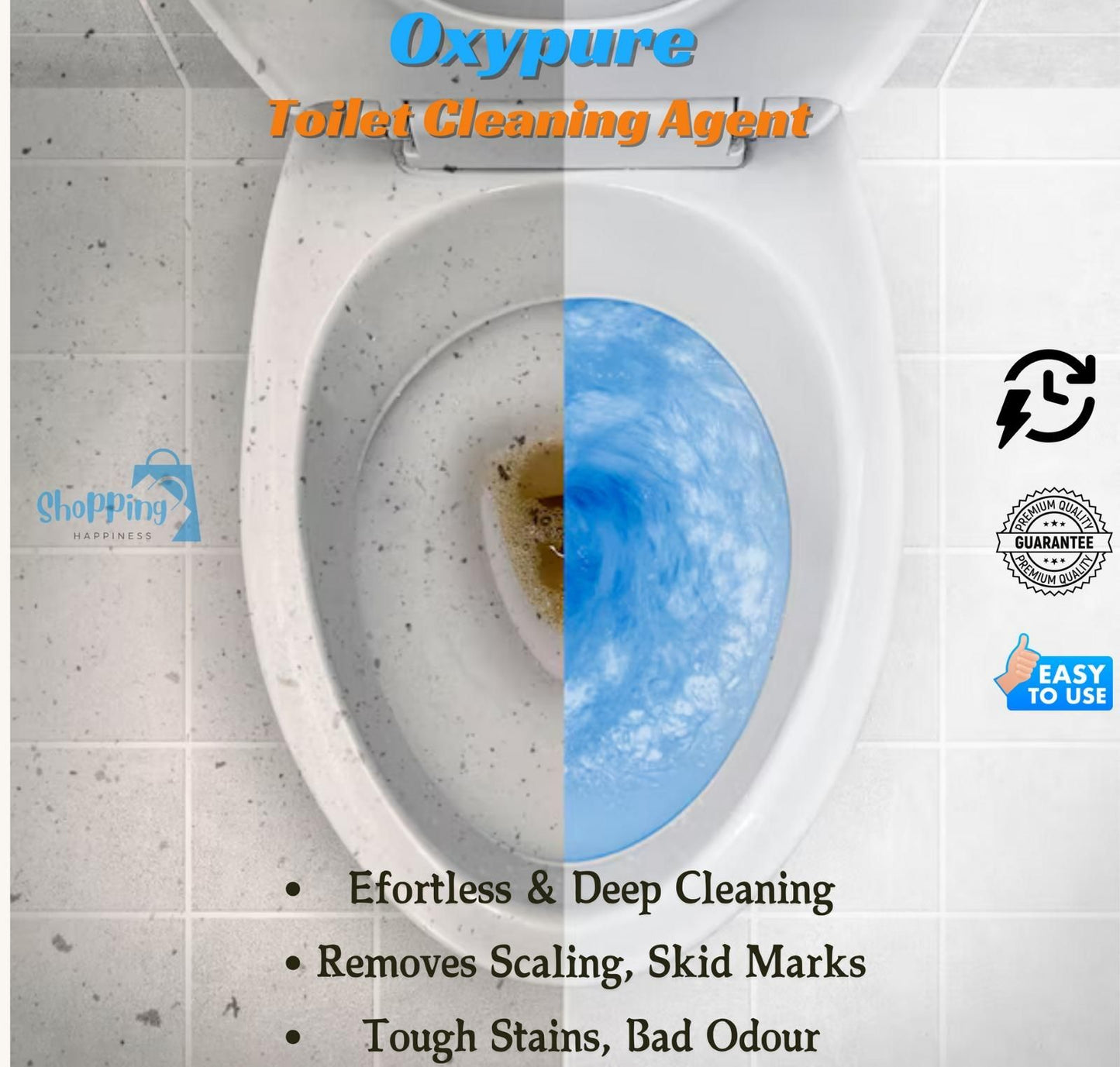 OxyPure Toilet Cleaning Agent 250 gm (Pack of 2) - Money Back Guarantee