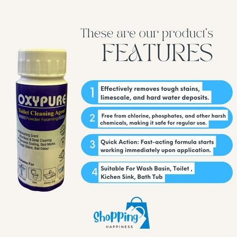 OxyPure Toilet Cleaning Agent 250 gm (Pack of 2) - Money Back Guarantee