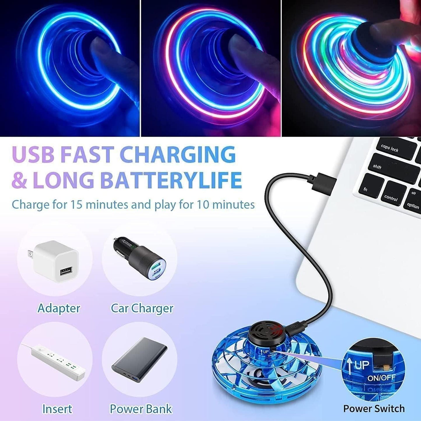 Rechargeable Magic Orb Spinner – Fun for Kids & Adults!