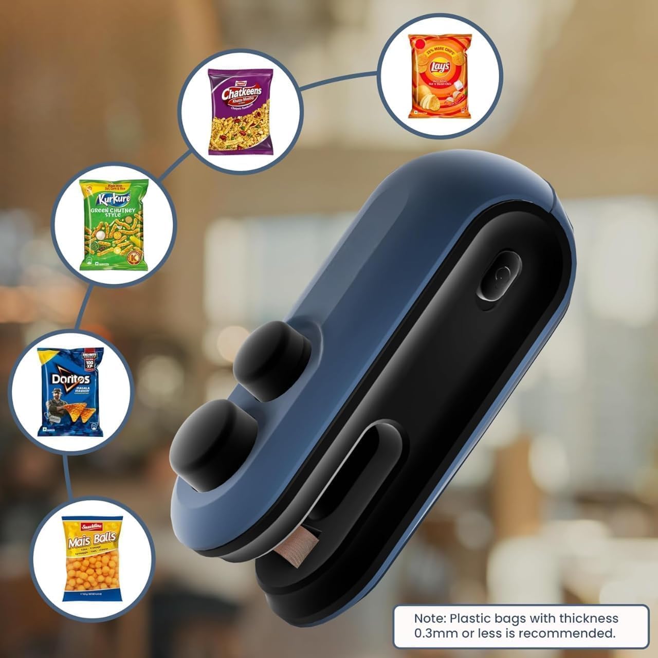 Compact USB Sealer & Cutter for Kitchen, Travel & Daily Use